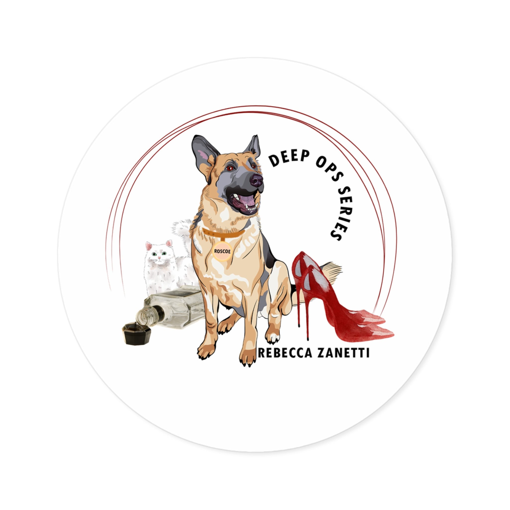 Round Stickers - Deep Ops Logo