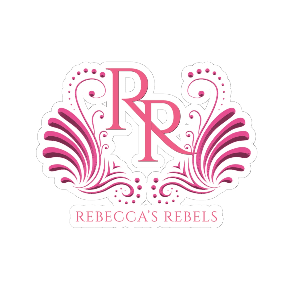 Vinyl Kiss-Cut Stickers - Rebecca's Rebels Pink Logo