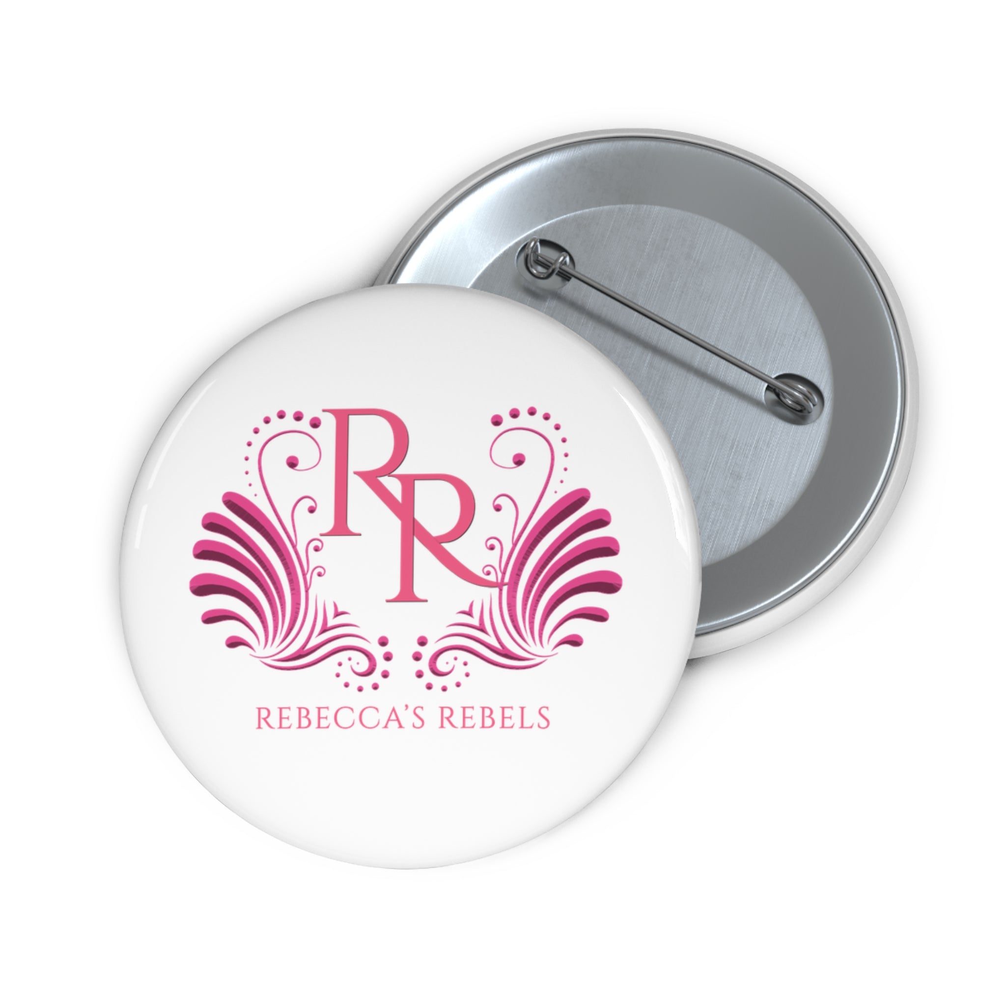 Custom Logo Pin Button — Personalized Rebecca’s Rebels Pink Logo