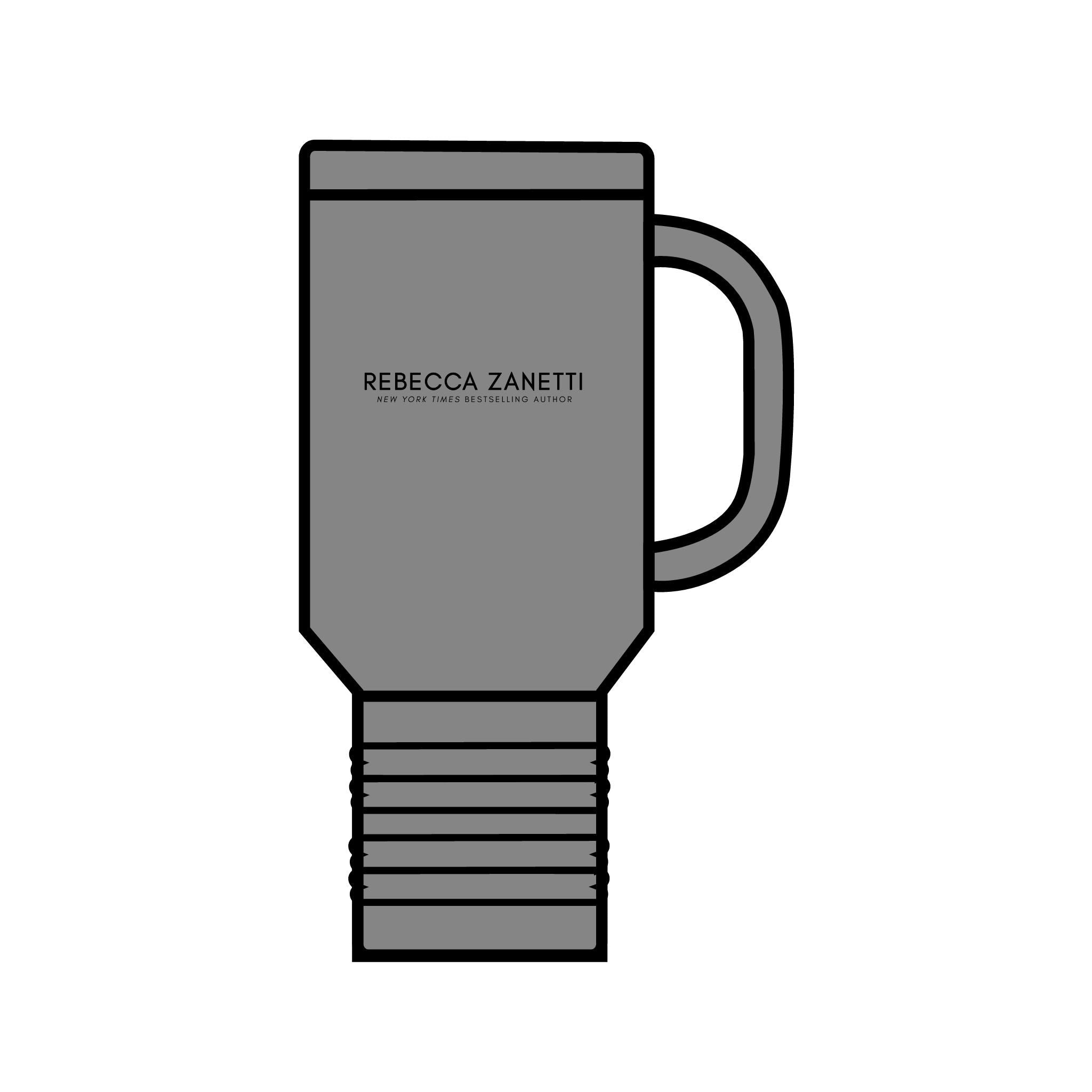 Rebecca Zanetti Insulated Travel Mug — 40oz, White Logo