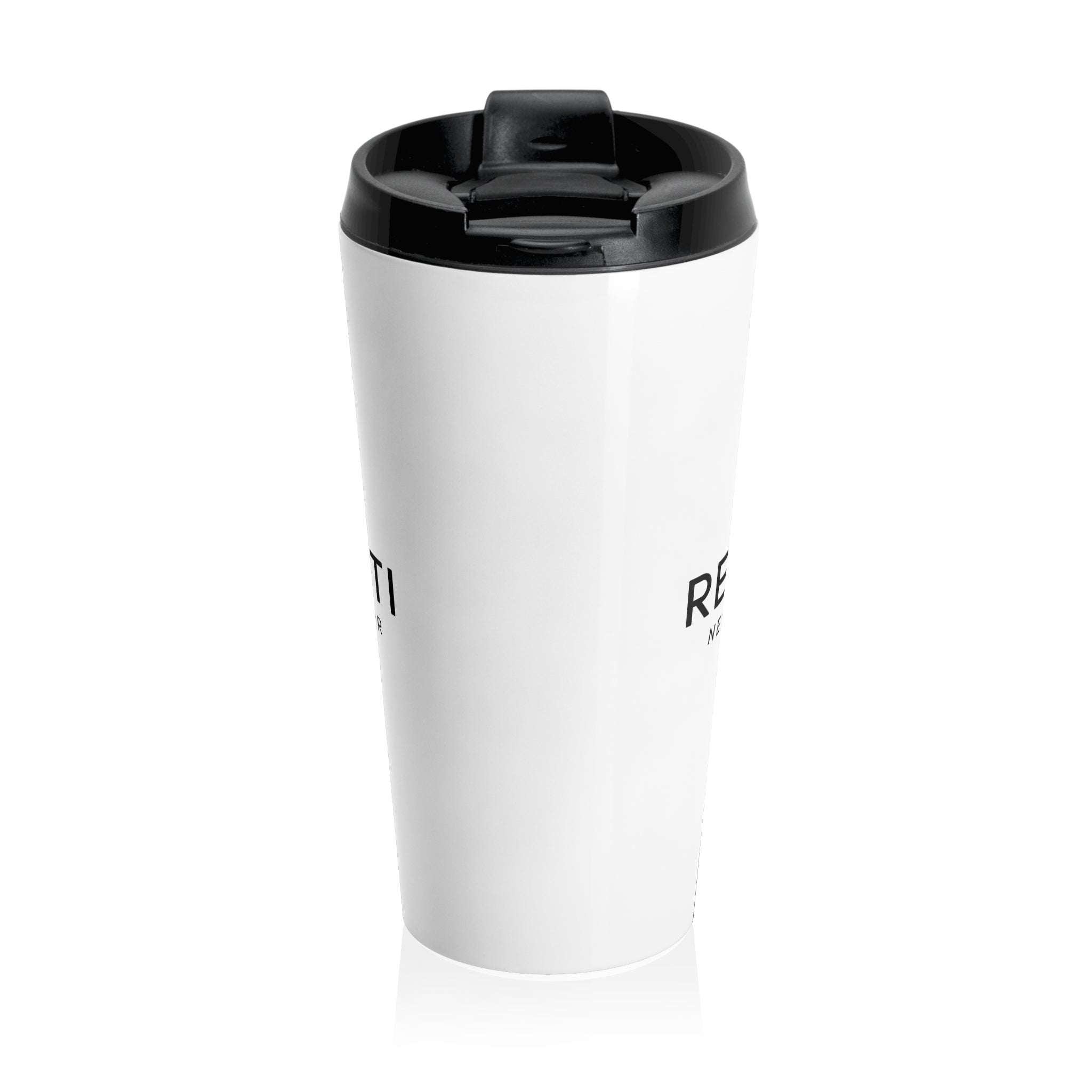 Stainless Steel Travel Mug - Rebecca Zanetti Logo Black