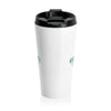 Stainless Steel Travel Mug - Rebecca Zanetti Logo Teal