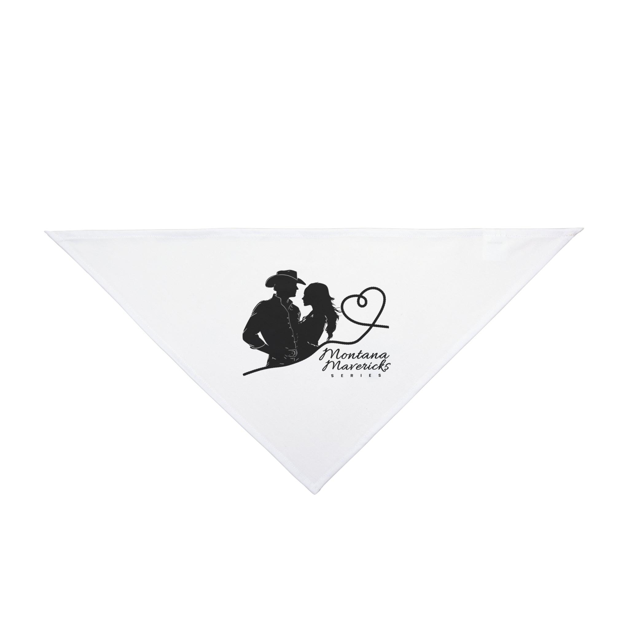 Pet Bandana - Montana Mavericks Cowboy Silhouette with Heart Logo