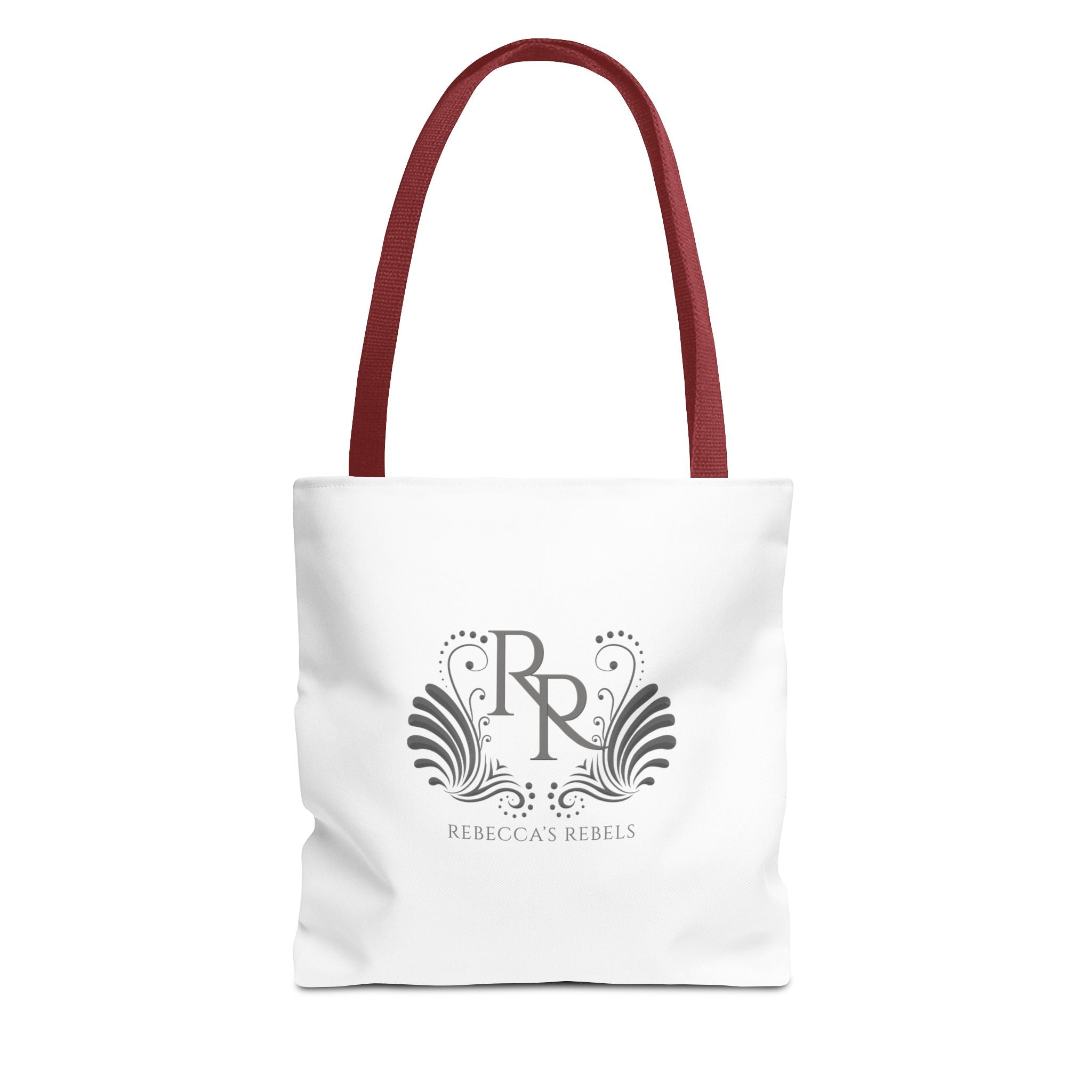 White Stylish Tote Bag - Rebecca's Rebels Dark Gray