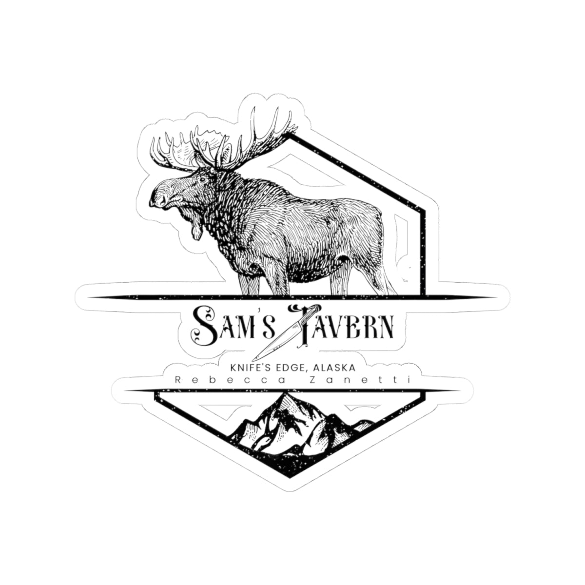Vinyl Kiss-Cut Stickers - Sam's Tavern, Knife's Edge, Alaska