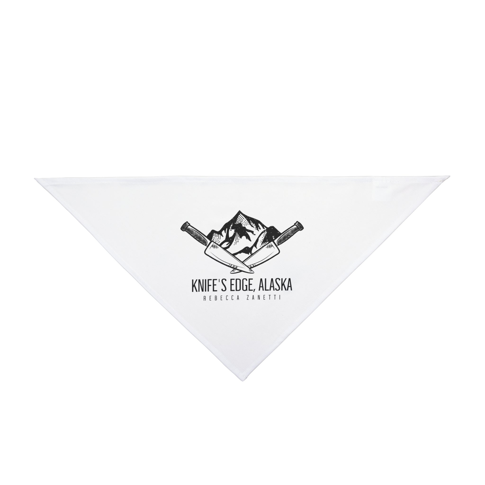 Pet Bandana — Knife's Edge Alaska Mountain & Knives Logo Dog Bandana