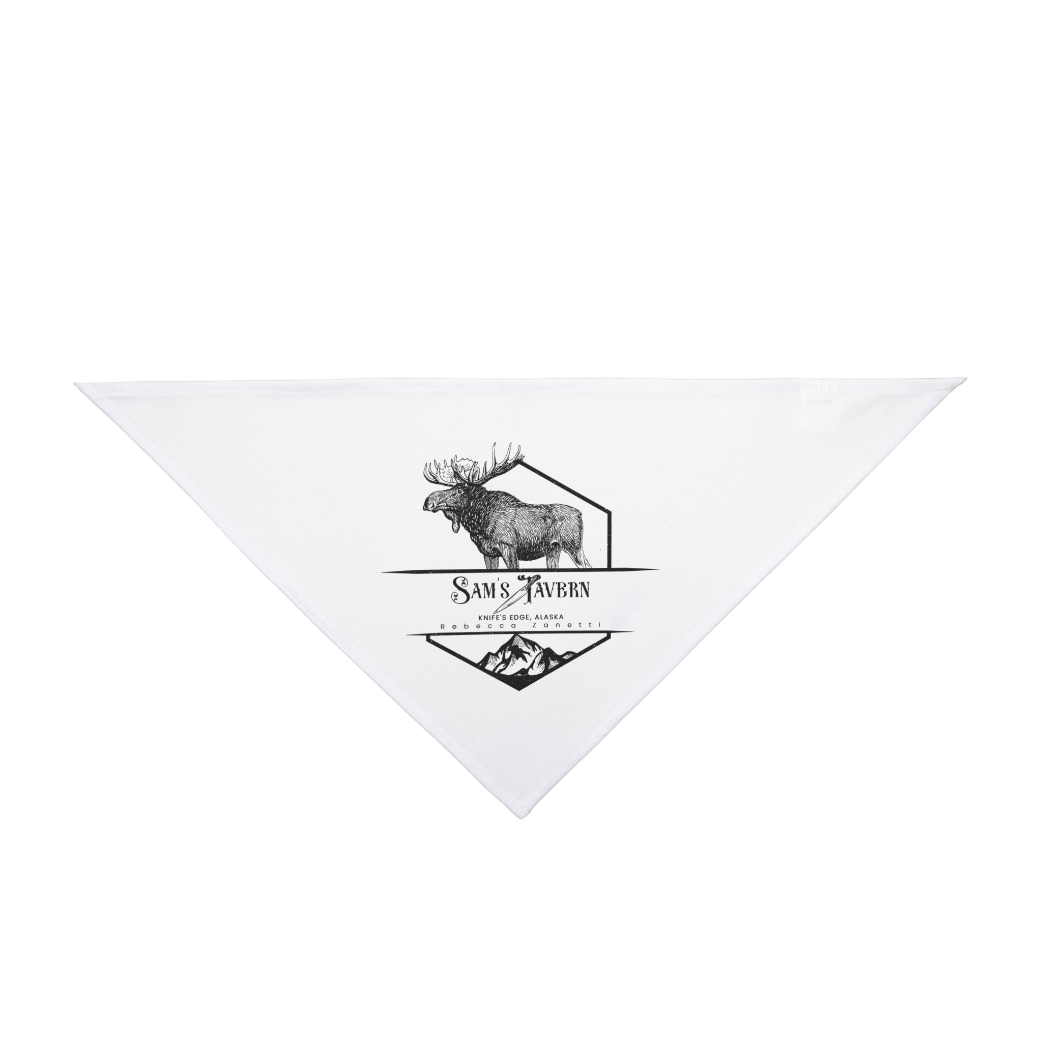 Knife's Edge Alaska Logo Pet Bandana — Rustic Cabin & Outdoor Dog Bandana