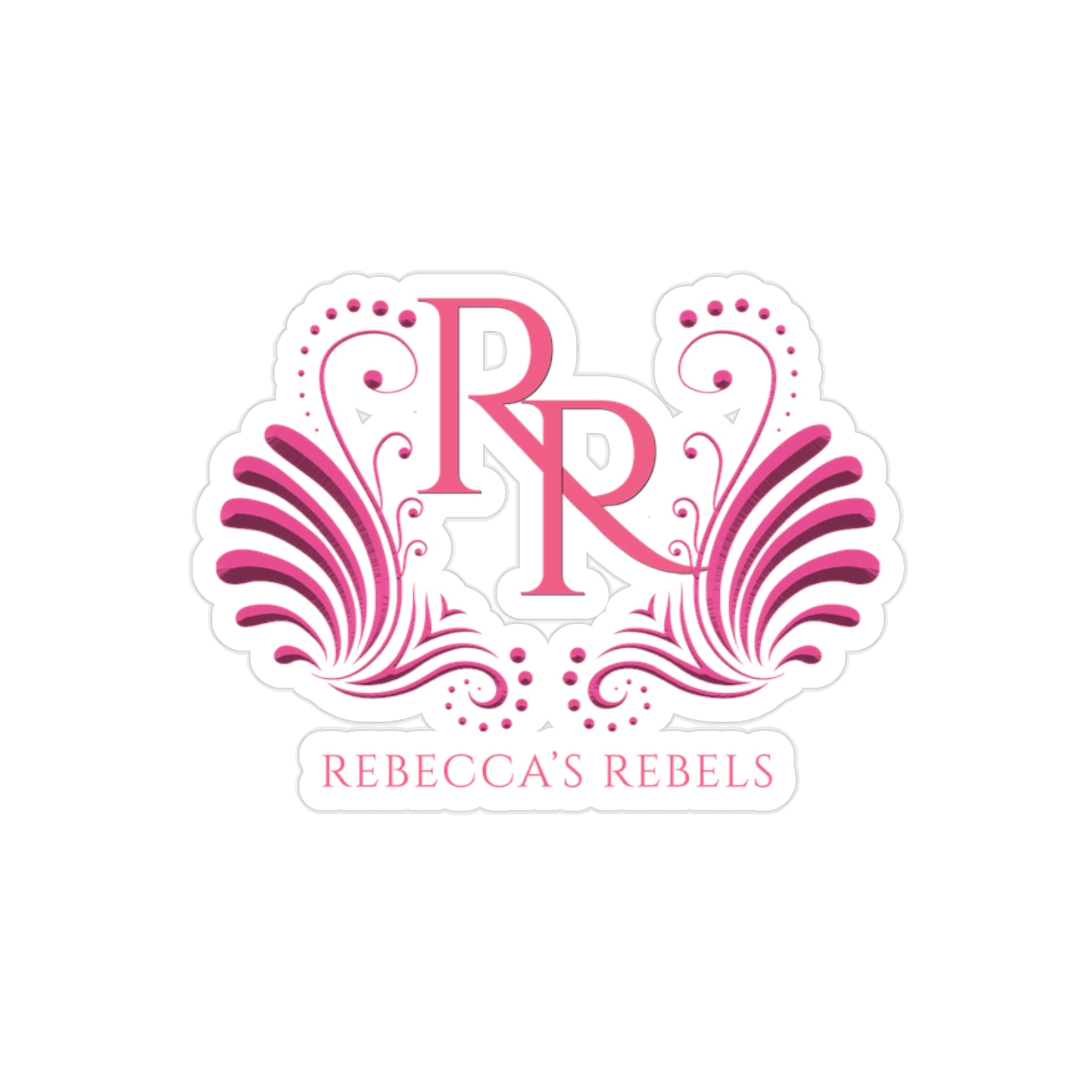 Transparent Outdoor Stickers, Die-Cut, 1pc - Rebecca's Rebels Pink