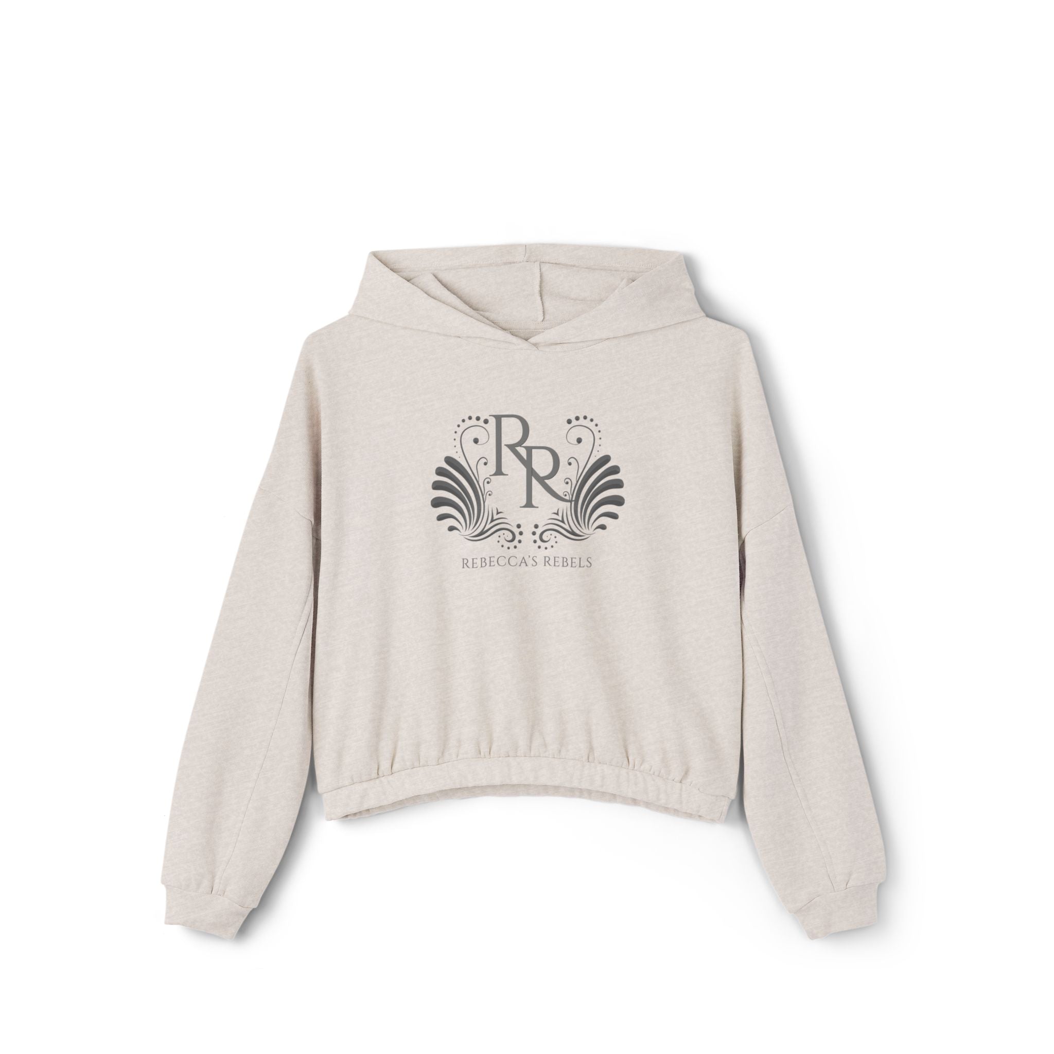 Chic Women's Cinched Bottom Hoodie - Rebecca's Rebels Gray