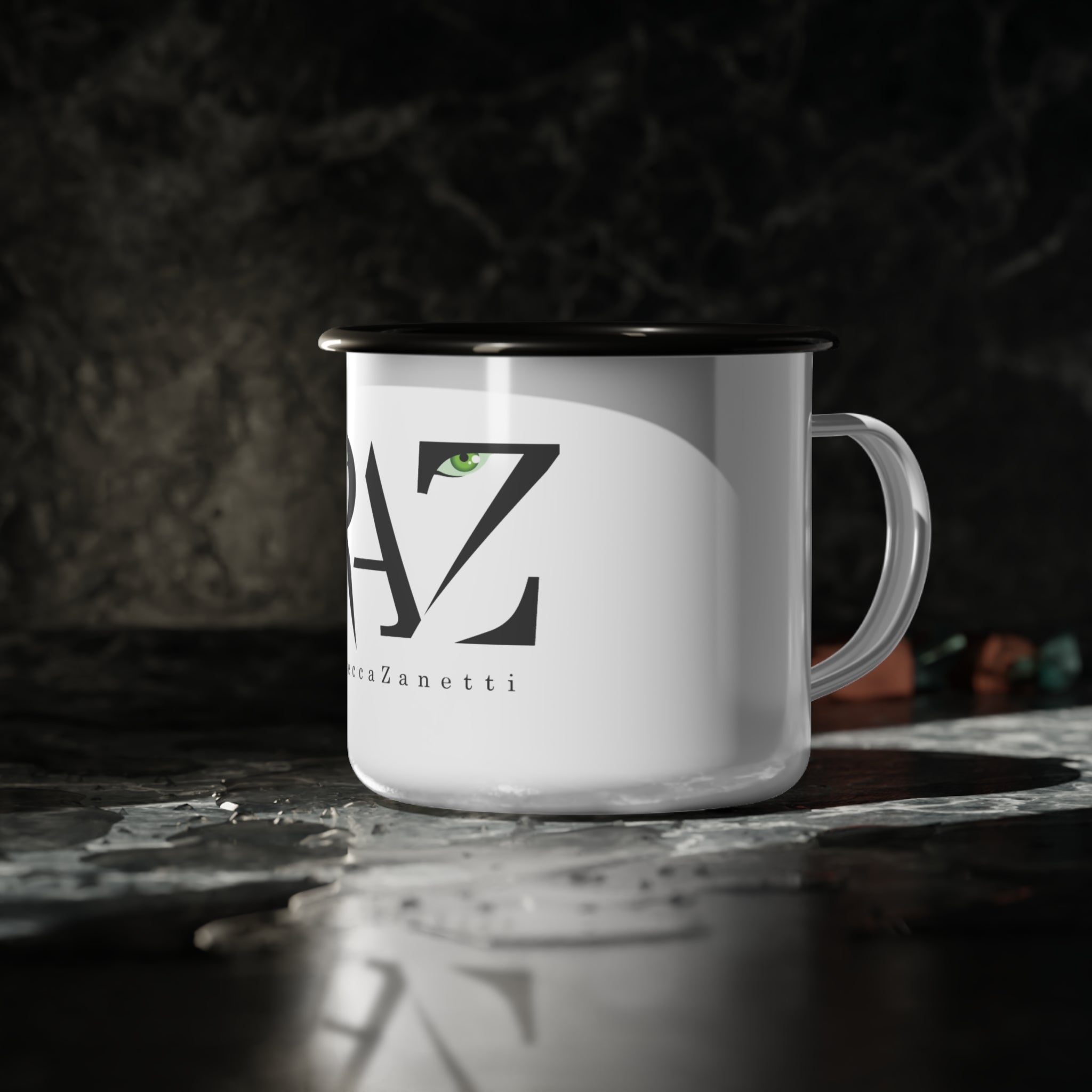 Enamel Camp Cup – RAZ Logo White