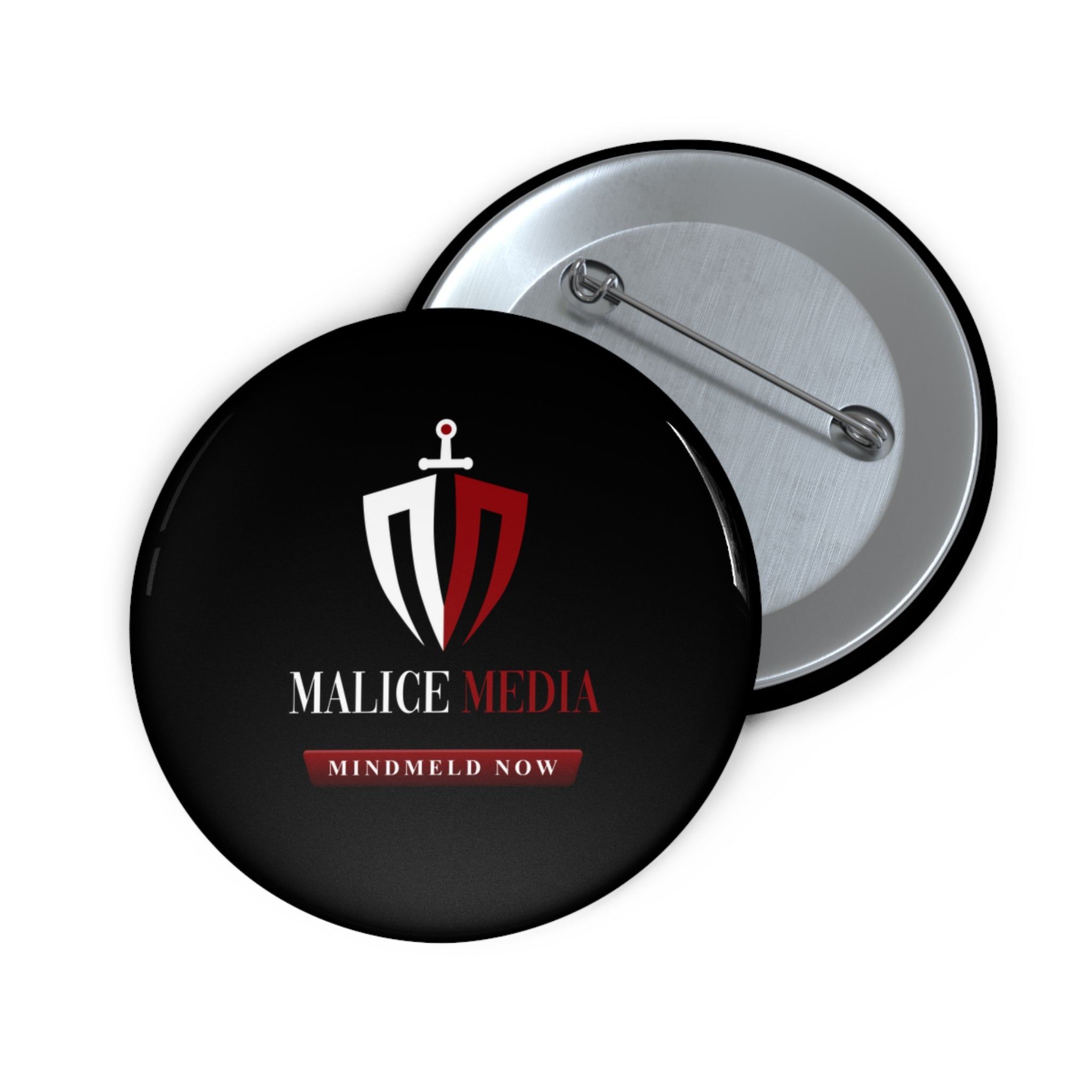 Custom Pin Buttons - Malice Media