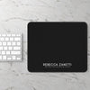 Black Custom Gaming Mouse Pad - Rebecca Zanetti White Logo