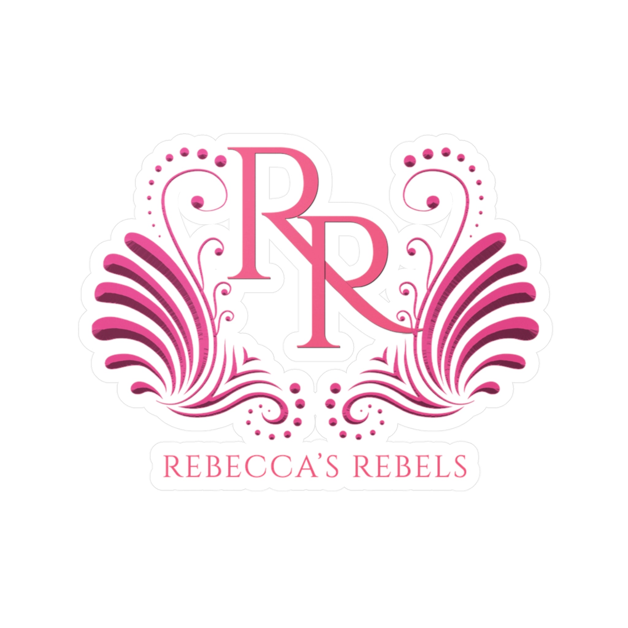 Vinyl Kiss-Cut Stickers - Rebecca's Rebels Pink Logo