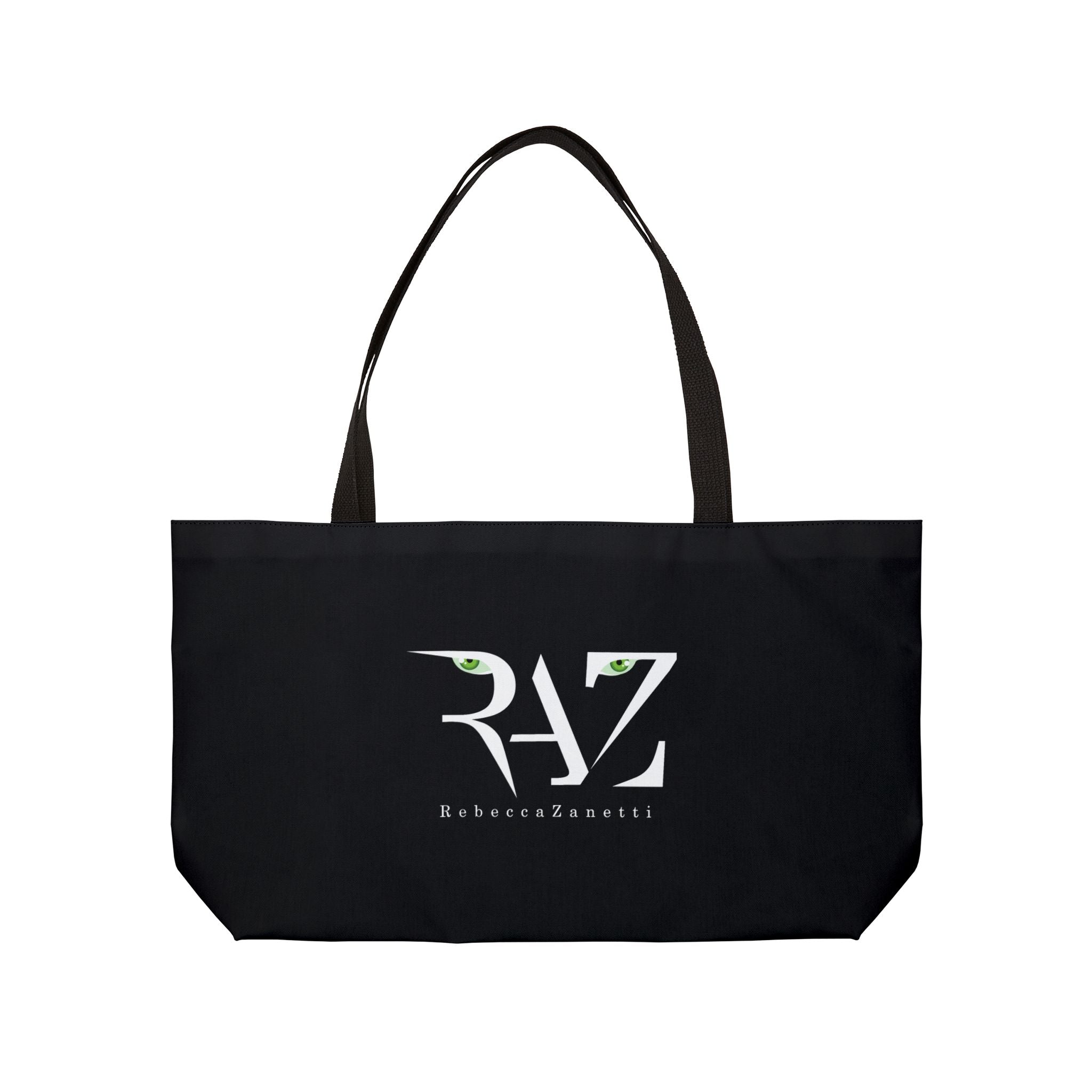 Logo Raz Store Black Weekender Tote Bag - RAZ Logo – Rebecca Zanetti