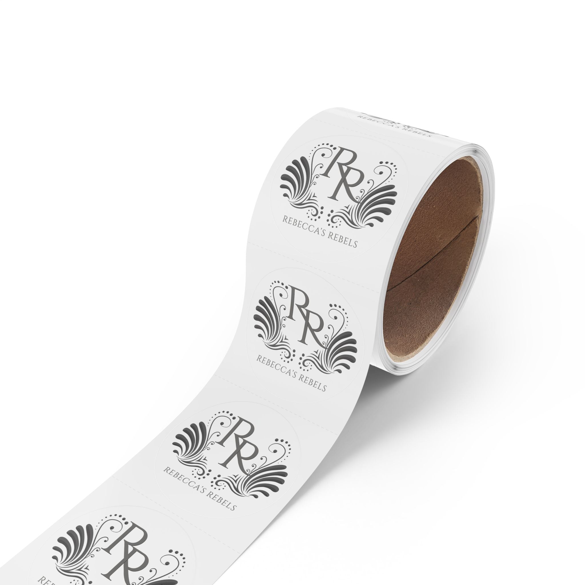 Sticker Rabel Round Sticker Labels - Rebecca's Rebels Dark Gray – Rebecca Zanetti