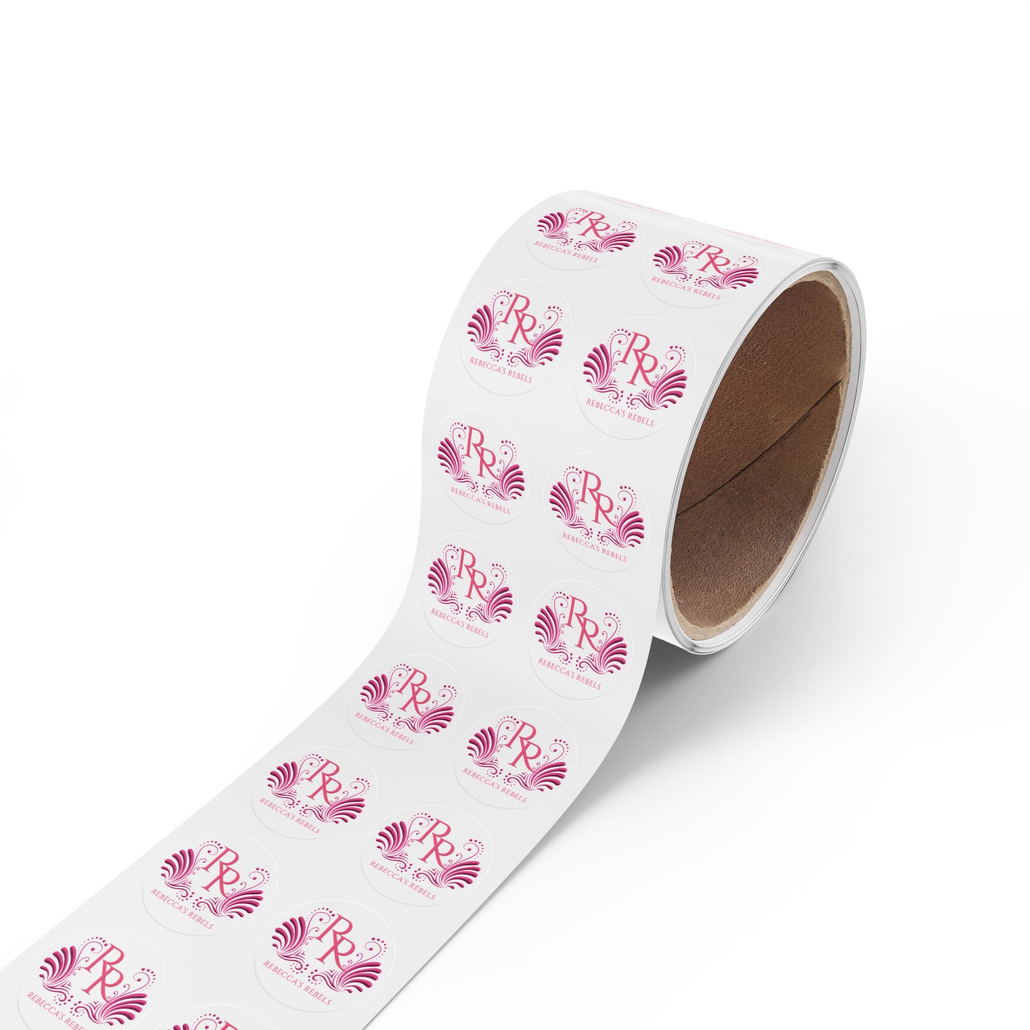 Round Sticker Labels - Rebecca's Rebels Pink