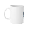 White Ceramic Mug, 11oz - Aquarius Social