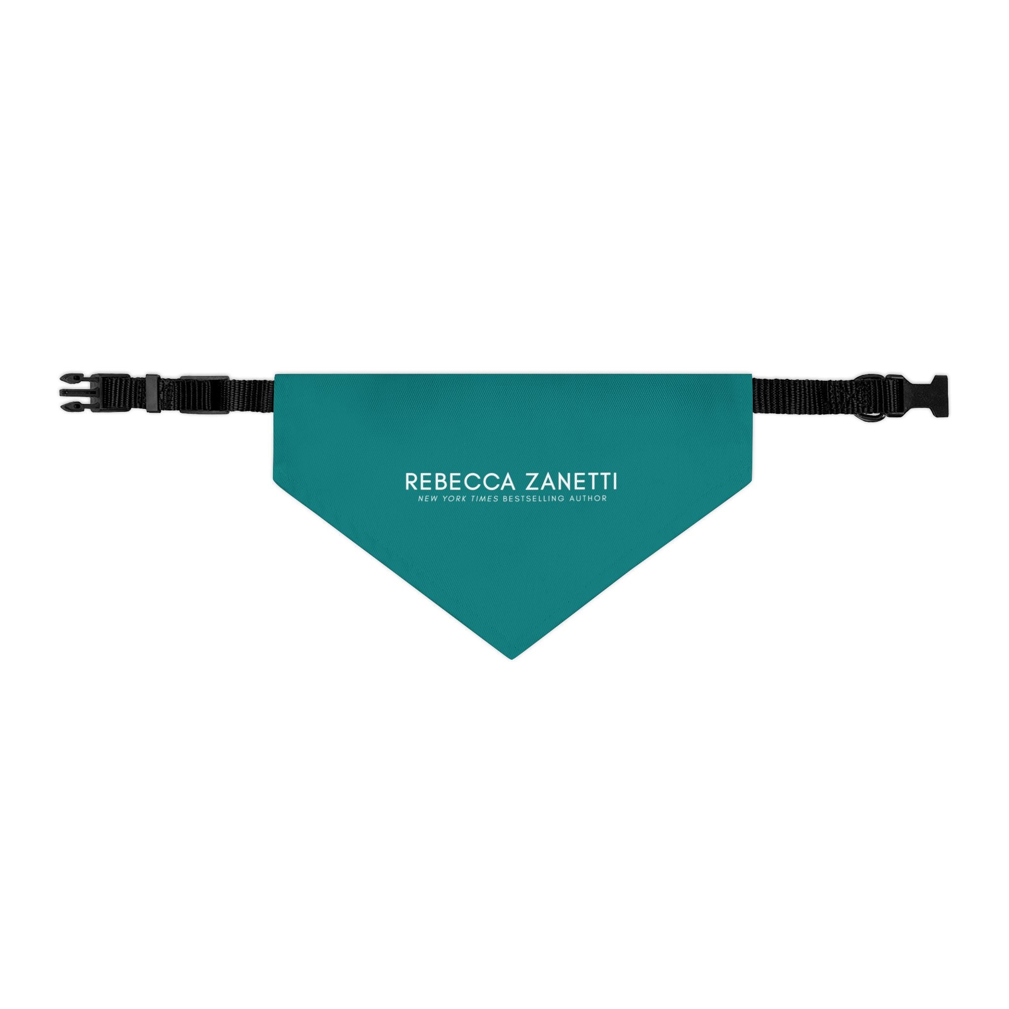 Pet Bandana Collar for Dogs - Rebecca Zanetti Logo Teal