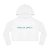 Women's Cropped Hooded Sweatshirt - Rebecca Zanetti Logo Teal Front