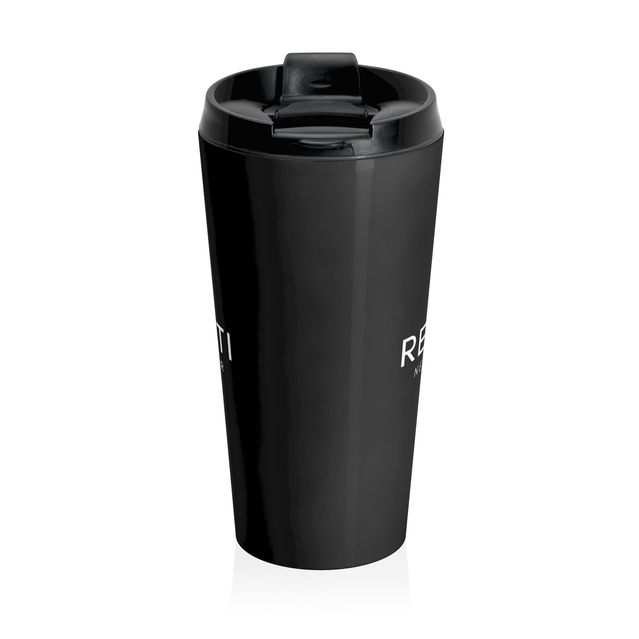 Stainless Steel Travel Mug - Rebecca Zanetti Logo Black